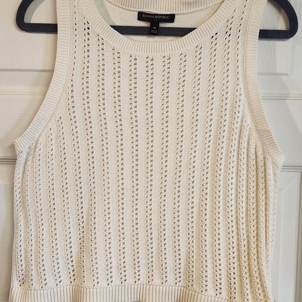 Banana-republic Women's White and Cream Vest
